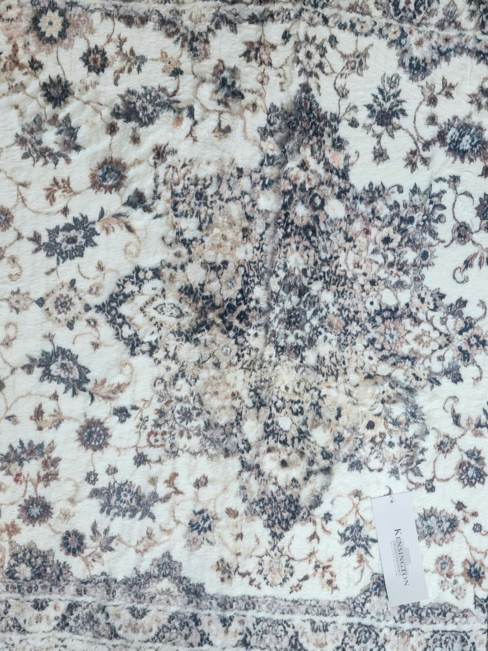 Kensington Floral Medallion 26"x 42" Rug - Cream, Beige & Charcoal